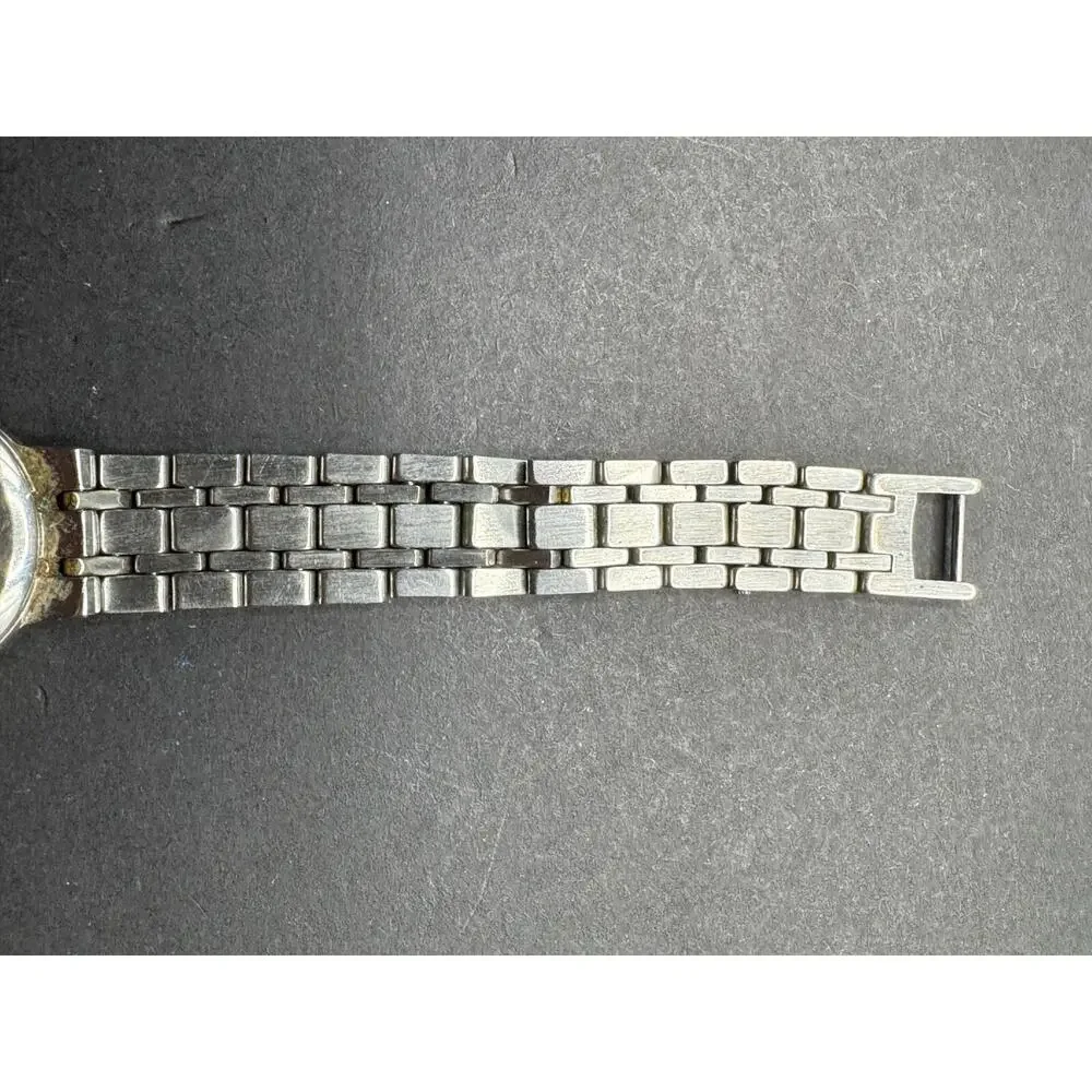Vintage PB Quartz Moon Phase Date Two Tone Stainless Steel Watch 5ATM